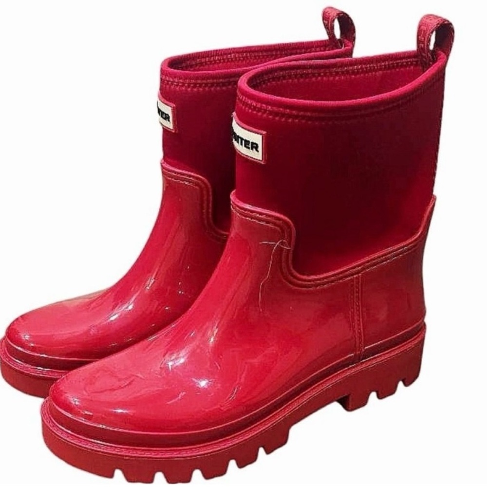 Hunter Glossy Red Rain Boots
